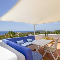 Ibiza Ferienhaus mit Pool - Can Talamanca 2 - Panorama Meerblick bei Ibiza